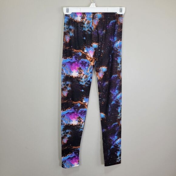 New Mix Dark Galaxy Polyester Blend Leggings One Size Fits All - Picture 2 of 8